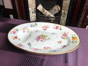 Davenport China Gold Trim Footed Roast Platter
