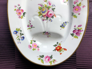 Davenport China Gold Trim Footed Roast Platter