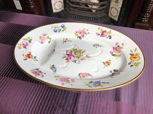 Davenport China Gold Trim Footed Roast Platter