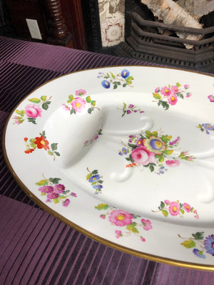 Davenport China Gold Trim Footed Roast Platter