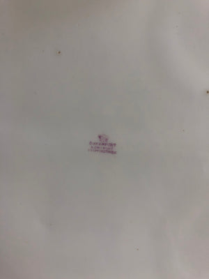 Davenport China Gold Trim Footed Roast Platter