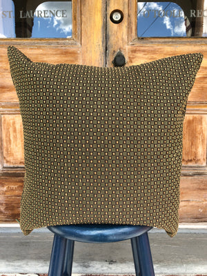 Bridget - Green Dotted Decorative Pillow Cover- 17x17 - Maa-Kal Boutique Canada