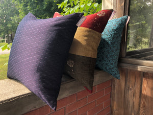 Vivian - Purple with Pink Embroidered dots - 18x18 - 20x20 - Maa-Kal Boutique Canada
