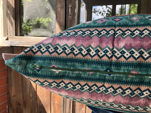 Leila - Multicolored Geometric Bohemian Pillow Cover- 20x20 - Maa-Kal Boutique Canada