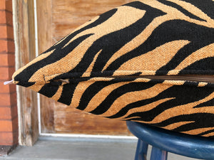 Albina - Beige Zebra Patterned Pillow Cover- 20x20 - Maa-Kal Boutique Canada