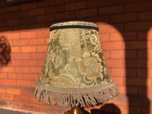 Floral Light Green Embroidered Fabric Bell-Shaped Lamp Shade