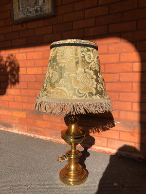 Floral Light Green Embroidered Fabric Bell-Shaped Lamp Shade