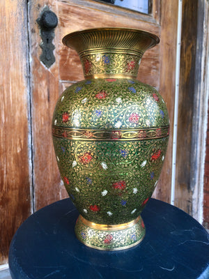 Indian Solid Brass Vases - Set of 2