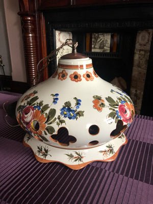 Vintage Spanish Style Ceramic Hanging Lamp