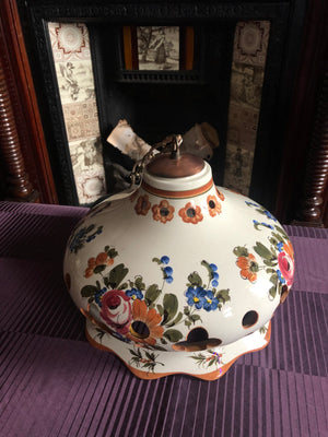 Vintage Spanish Style Ceramic Hanging Lamp