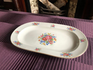 Vintage PMR Bavaria Jaeger and Co Germany Floral Pattern Gold trimmed Trinket Dish