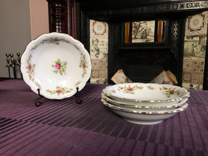 Vintage Johann Haviland Moss Rose Berry Dinnerware with Gold Trims