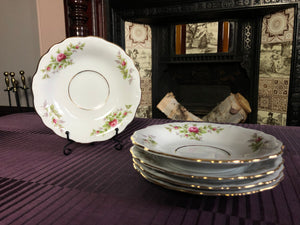 Vintage Johann Haviland Moss Rose Berry Dinnerware with Gold Trims