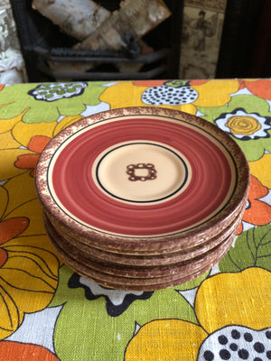 Set of 6 K&G Luneville France Bread Plates Set