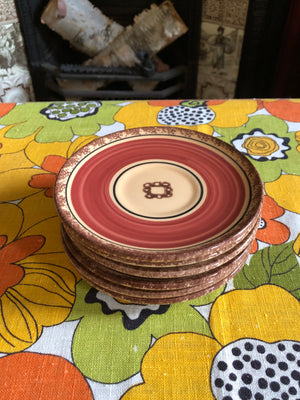 Set of 6 K&G Luneville France Bread Plates Set