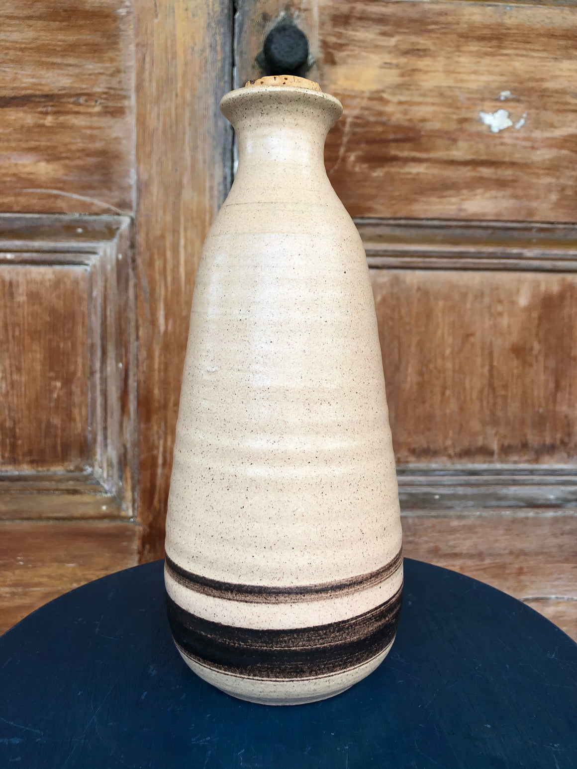 Ceramic Beige Bottle with Cork
