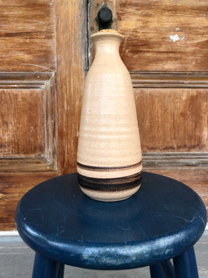 Ceramic Beige Bottle with Cork