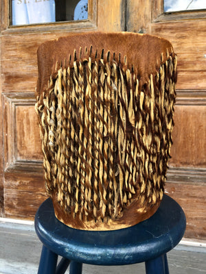 Vintage Cowhide African Drum