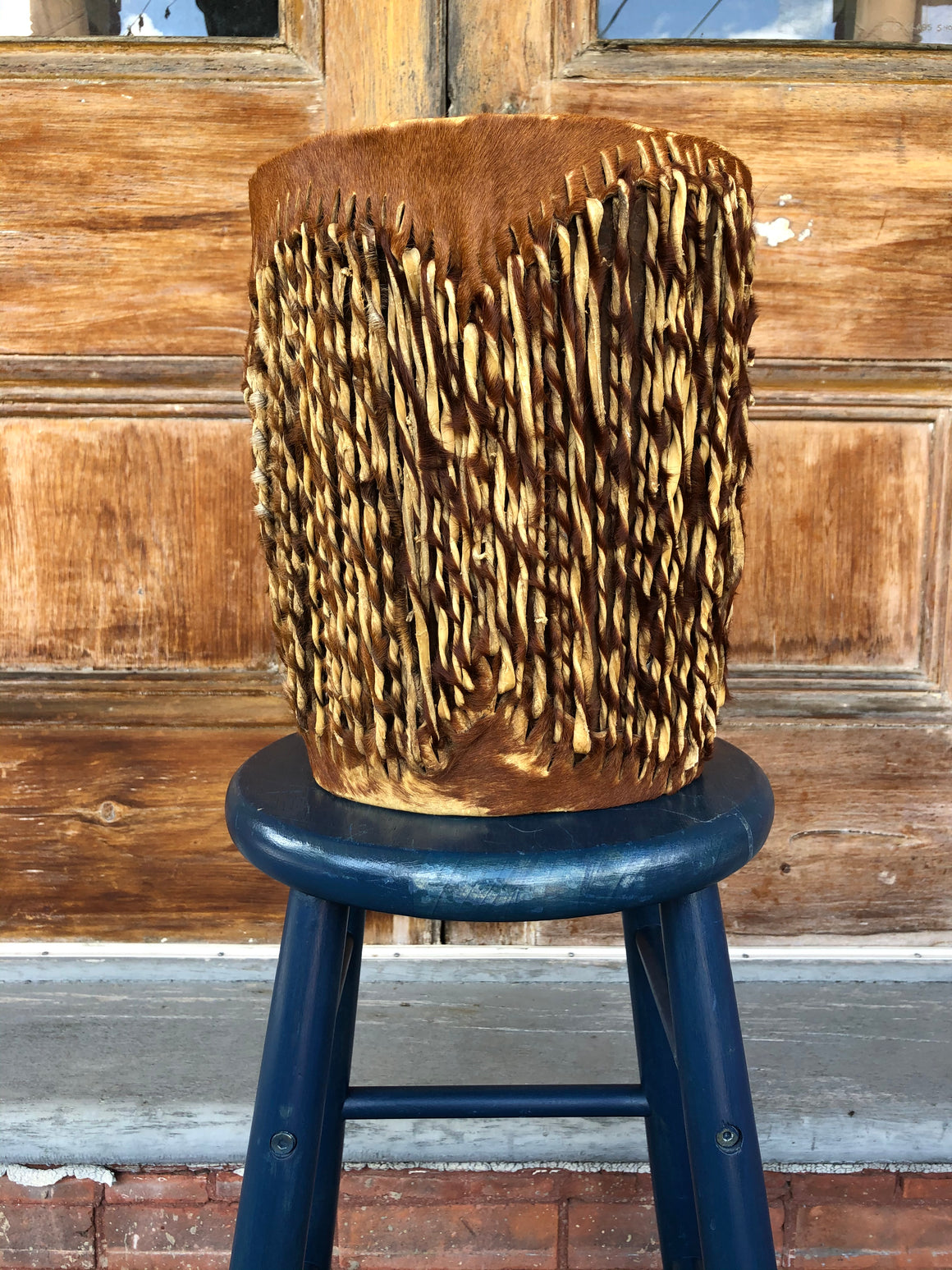 Vintage Cowhide African Drum