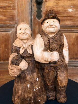 Old Danish Couple Statue