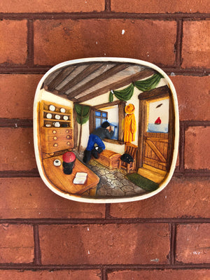 Vintage Legend Product Chalkware Plaster 3D Sailboat Wall Plaque