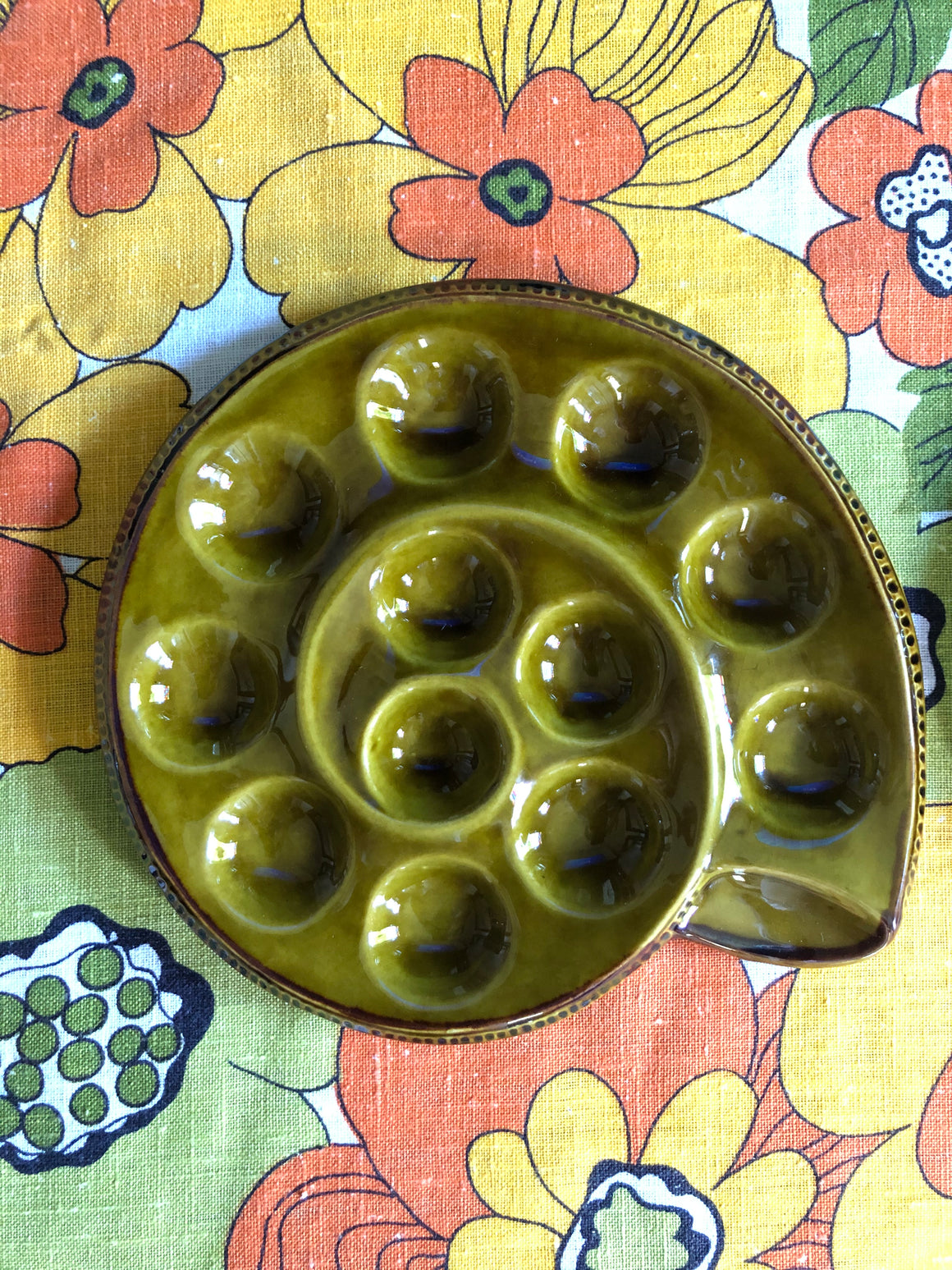 Vintage Set of 2 St-Clement Snail Plates