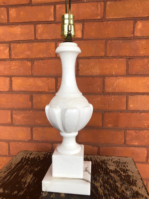 Vintage Spanish Heavy Carved Marble Table Lamp