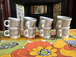 Set of 8 Mugs Myott England Coffee Tea Cups