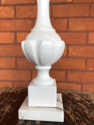 Vintage Spanish Heavy Carved Marble Table Lamp