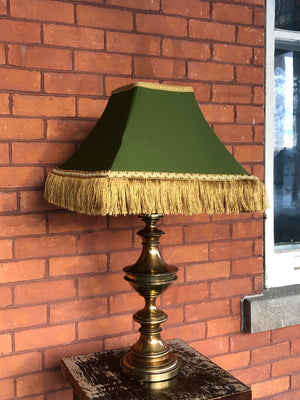 Handmade Green Fabric Tapered Square Lamp Shade