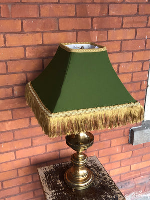 Handmade Green Fabric Tapered Square Lamp Shade