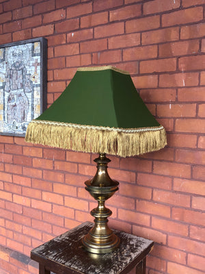 Handmade Green Fabric Tapered Square Lamp Shade
