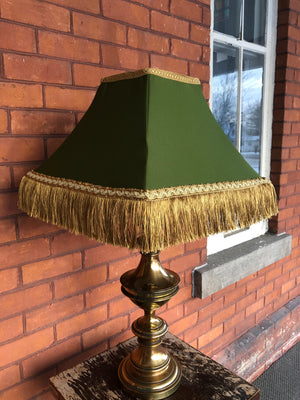 Handmade Green Fabric Tapered Square Lamp Shade