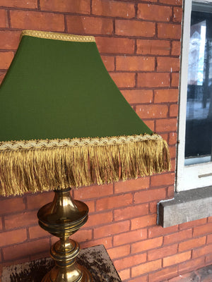 Handmade Green Fabric Tapered Square Lamp Shade