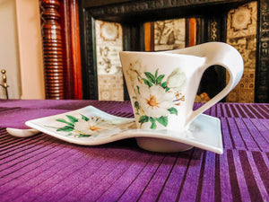 Adeline Porcellana - Italy Tea Cup, Saucer and Tea Spoon - Adeline Porcellana Fine Disegno Italiano