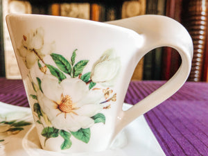 Adeline Porcellana - Italy Tea Cup, Saucer and Tea Spoon - Adeline Porcellana Fine Disegno Italiano