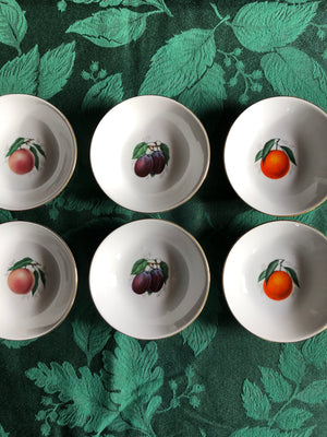 Vintage Set of 6 Fisher China Small Bowls