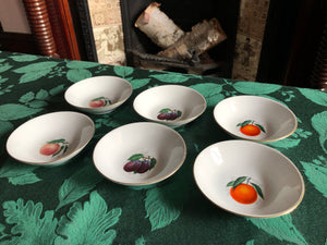 Vintage Set of 6 Fisher China Small Bowls