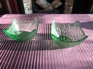 Green Pressed Glass Bowls