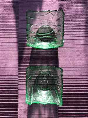 Green Pressed Glass Bowls