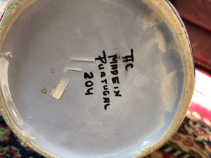 Portuguese Blue Tall Vase