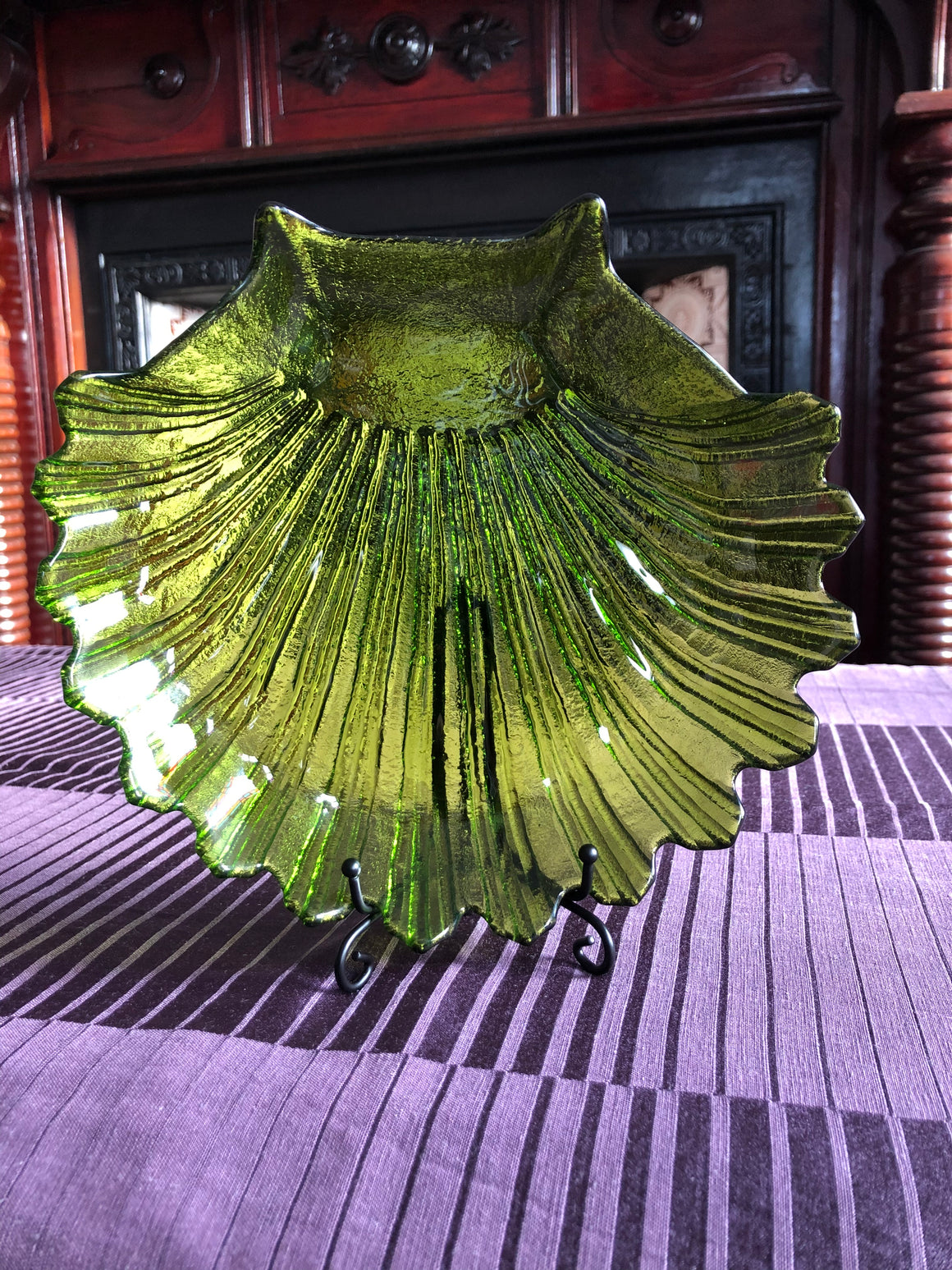 Vintage Green Shell Plate