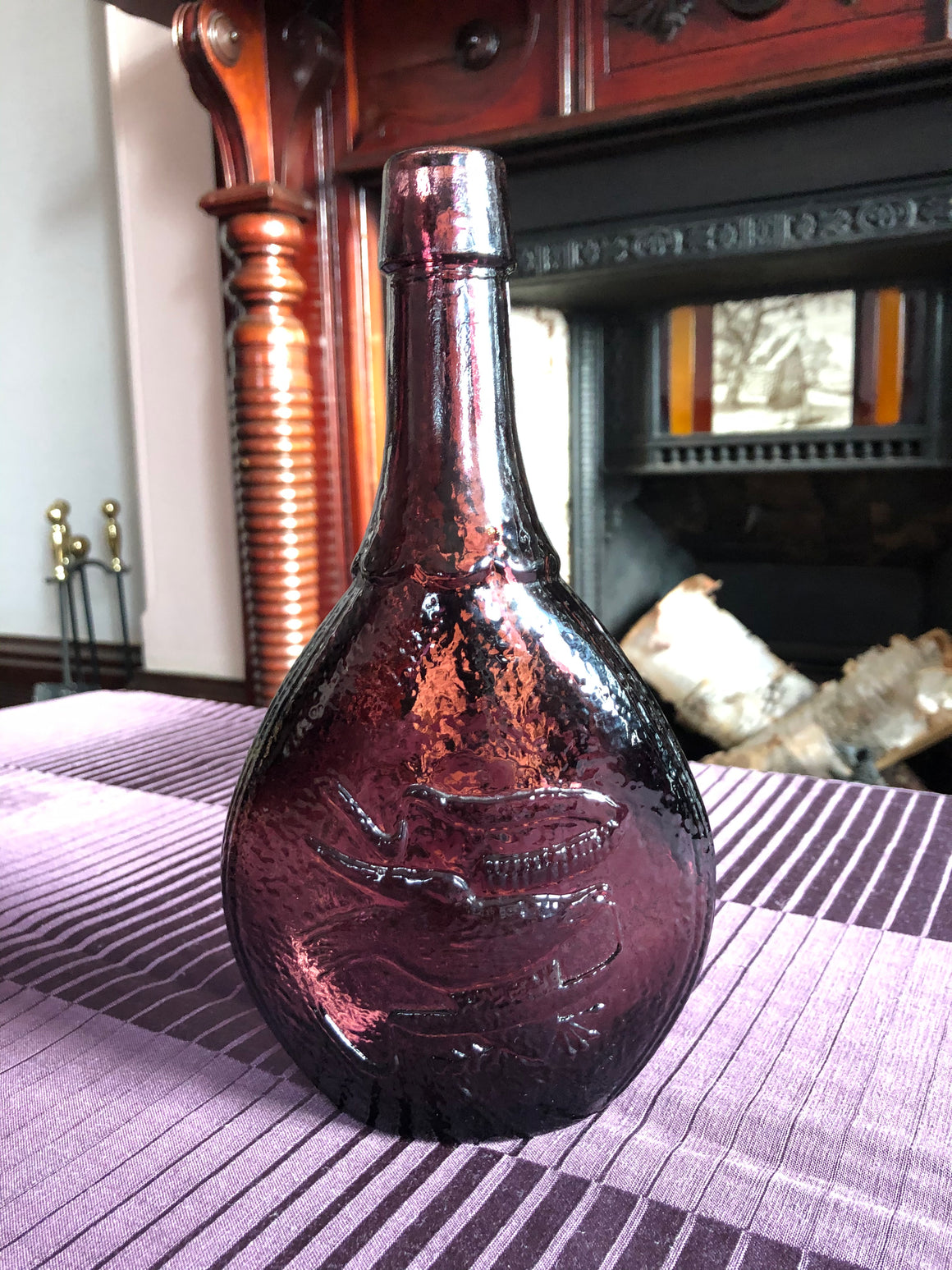 Brown Vintage Amber Style Glass Bottle
