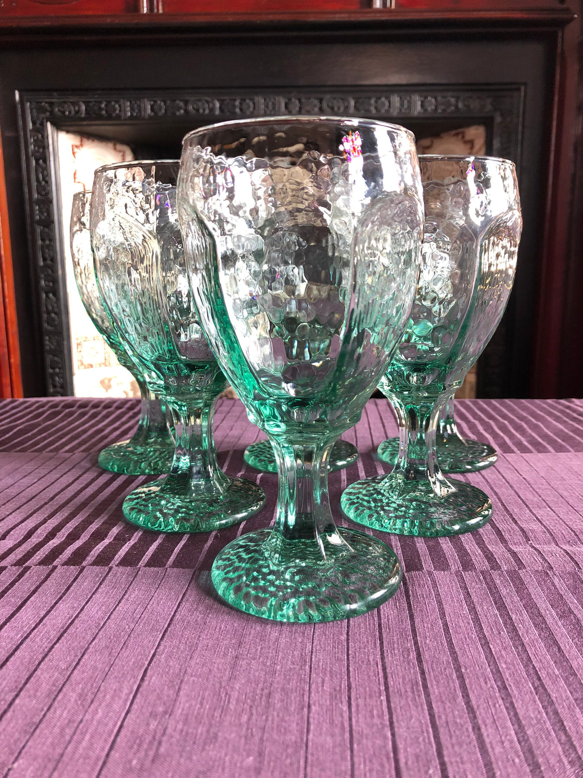 Vintage Mid-Century Wine Glasses - Set of 6 Glasses
