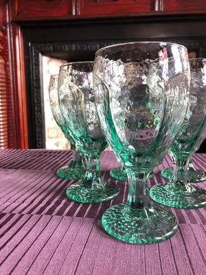 Vintage Mid-Century Wine Glasses - Set of 6 Glasses