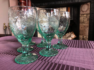 Vintage Mid-Century Wine Glasses - Set of 6 Glasses