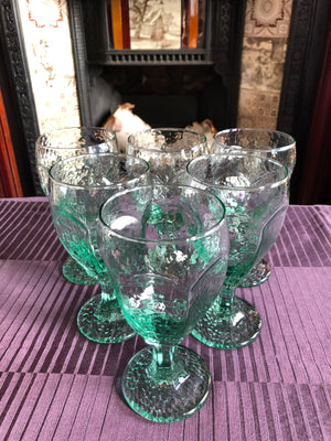 Vintage Mid-Century Wine Glasses - Set of 6 Glasses