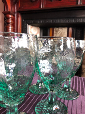 Vintage Mid-Century Wine Glasses - Set of 6 Glasses