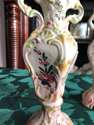 Set of 2 Italian Vintage Vases