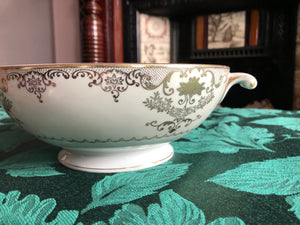Vintage Set of 4 Meito China Gold Serving Platters and Serving Bowls
